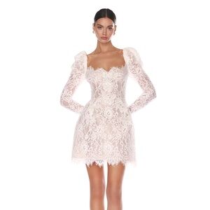 Bronx and banco COLETTE LACE LONG SLEEVE MINI DRESS